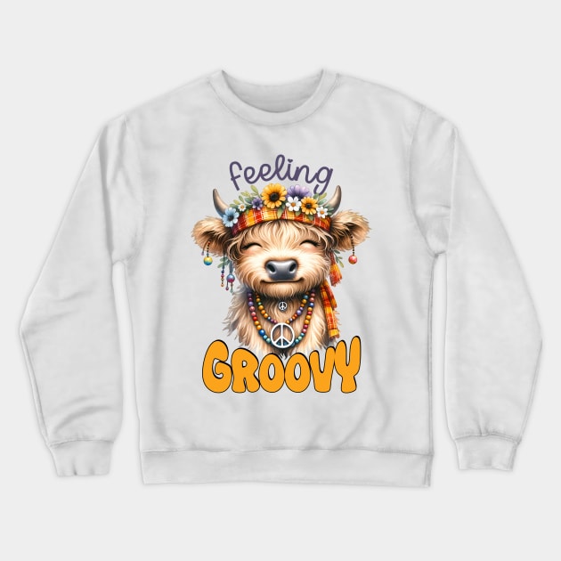 Feeling Groovy Crewneck Sweatshirt by Designs by Ira